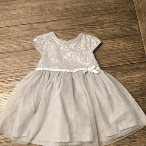 Elegant silver 9 month gown